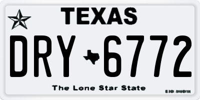 TX license plate DRY6772