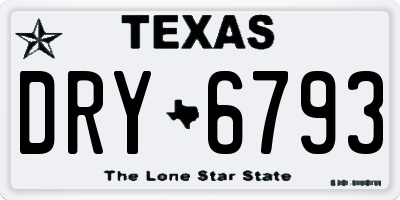 TX license plate DRY6793