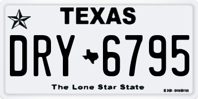 TX license plate DRY6795