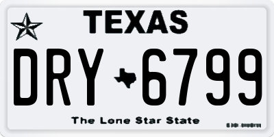 TX license plate DRY6799