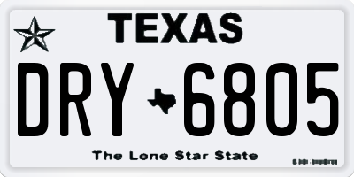 TX license plate DRY6805