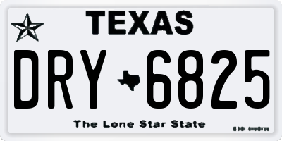 TX license plate DRY6825