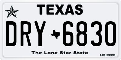 TX license plate DRY6830