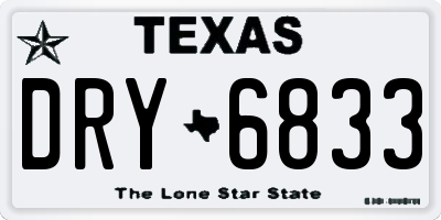 TX license plate DRY6833