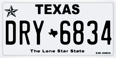 TX license plate DRY6834