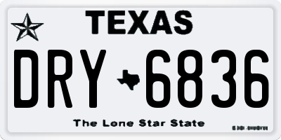 TX license plate DRY6836