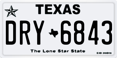 TX license plate DRY6843