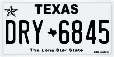 TX license plate DRY6845