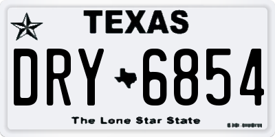 TX license plate DRY6854