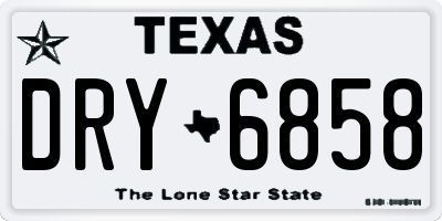 TX license plate DRY6858