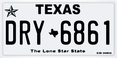 TX license plate DRY6861