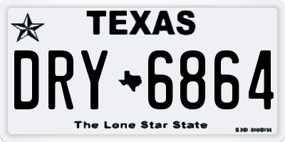 TX license plate DRY6864