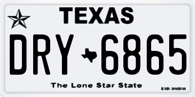 TX license plate DRY6865