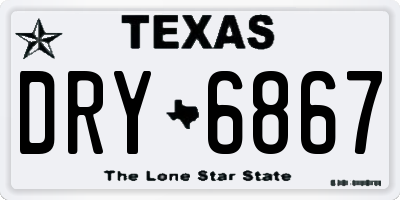 TX license plate DRY6867