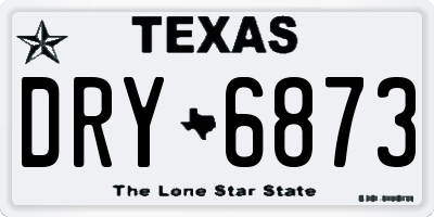 TX license plate DRY6873
