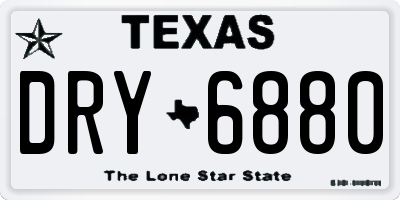 TX license plate DRY6880