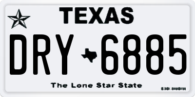 TX license plate DRY6885