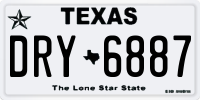 TX license plate DRY6887