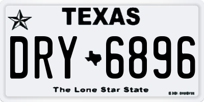 TX license plate DRY6896