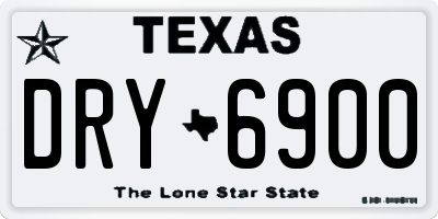 TX license plate DRY6900