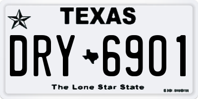 TX license plate DRY6901