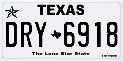 TX license plate DRY6918