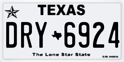 TX license plate DRY6924