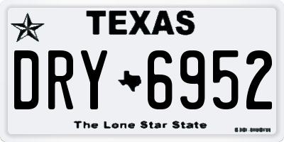 TX license plate DRY6952