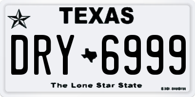 TX license plate DRY6999