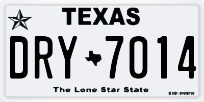 TX license plate DRY7014