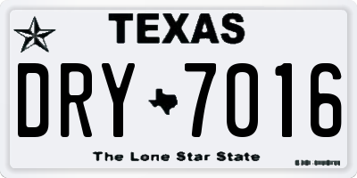 TX license plate DRY7016