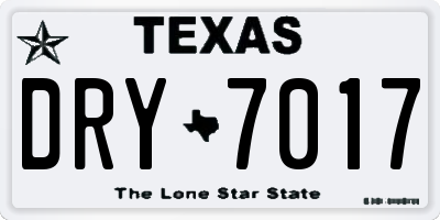 TX license plate DRY7017