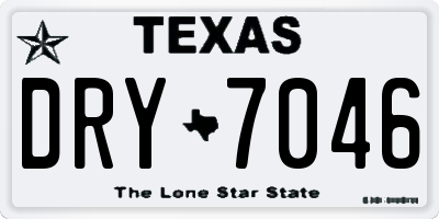 TX license plate DRY7046