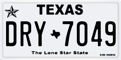 TX license plate DRY7049