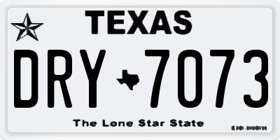 TX license plate DRY7073