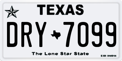 TX license plate DRY7099