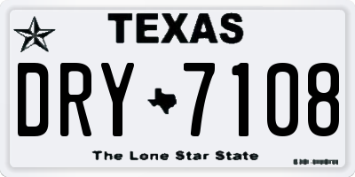 TX license plate DRY7108