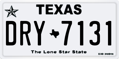 TX license plate DRY7131
