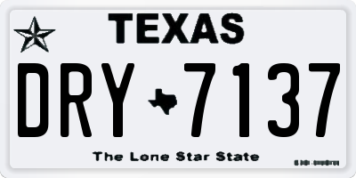 TX license plate DRY7137