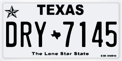 TX license plate DRY7145