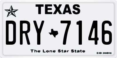 TX license plate DRY7146