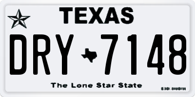 TX license plate DRY7148