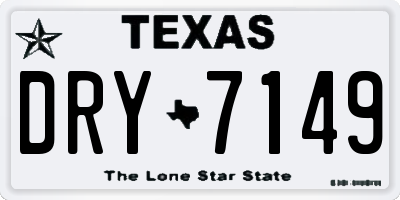 TX license plate DRY7149