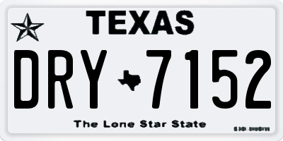 TX license plate DRY7152