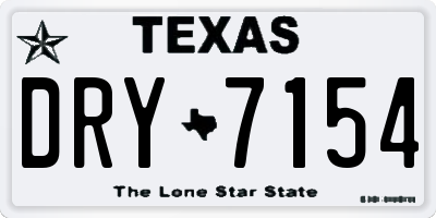TX license plate DRY7154