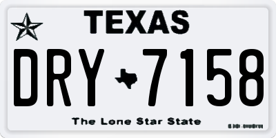 TX license plate DRY7158