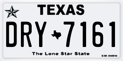 TX license plate DRY7161