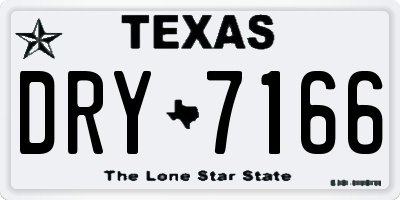 TX license plate DRY7166