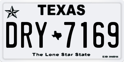 TX license plate DRY7169