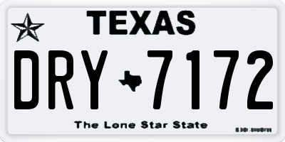 TX license plate DRY7172